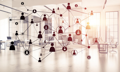 networking and wireless connection as concept for effective modern business