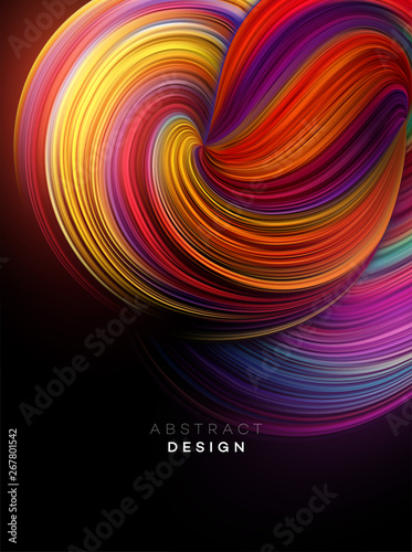 Color Flow Abstract shape poster design. Vector illustration