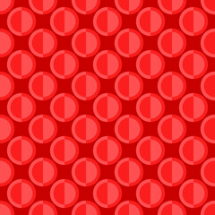 Poster - Abstract seamless pattern - red vector circle background design