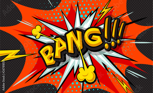 Bang! Pop art cloud bubble Tableau sur Toile