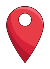 Sticker - gps location point cartoon