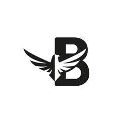 Wall Mural - the eagle in the letter. isolated drawing for use as an icon, logo, identity, in web and application