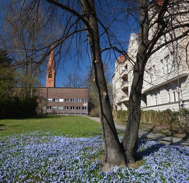 Wall Mural -  - Spring Impressions from Berlin Steglitz from March 28, 2017, Germany