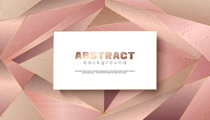 Wall Mural - Abstract geometric background with golden color. Vector illustration