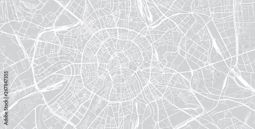 Cuadros en Lienzo Urban vector city map of Moscow, Russia
