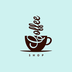 Poster - Coffee cup logo. Sign of coffee shop vector