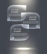 Glass speech banners for infographics, options, presentations. 