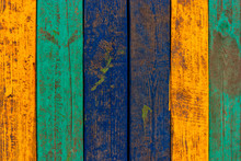 Multi Colored Shabby Wood Fence Background