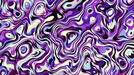 Poster - Moving random wavy texture. Psychedelic animated background. Looping footage.