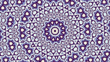 Poster - Transforming ornamental vintage mosaic art circle in Art Nouvoe style. Seamless loop footage.