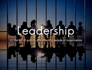 Wall Mural - Business meeting about leadership