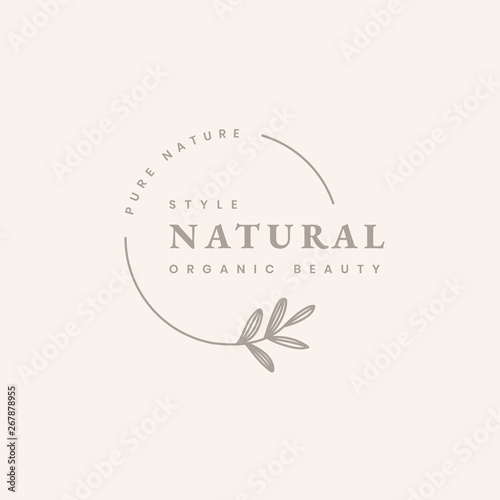 Natural Beauty Logo Design Stock Vector Adobe Stock