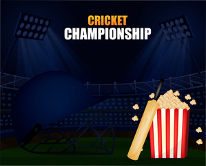 Wall Mural - Cricket championship banner,POSTER cricket sports background - Vector