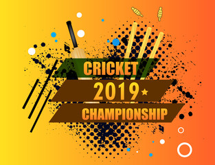 Wall Mural - Cricket championship banner,POSTER cricket sports background - Vector