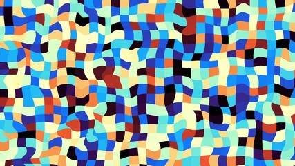 Poster - Moving random wavy texture. Psychedelic animated background. Looping footage.