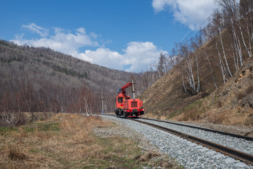 Wall Mural - Repair train on Circum-Baikal Railway