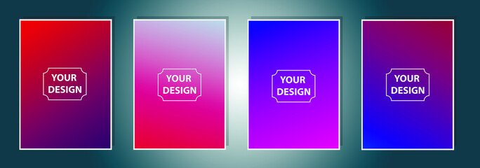 Aufkleber - a4 Vector EPS 10 illustration Gradient Background Texture. Template for design, banner, flyer, business card, poster, wallpaper, brochure, smartphone screen, mobile app