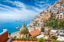 Beautiful Positano, Amalfi Coast In Campania, Italy.