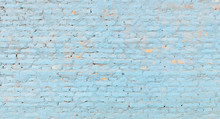 Light Blue Brick Wall Texture, Panoramic Background