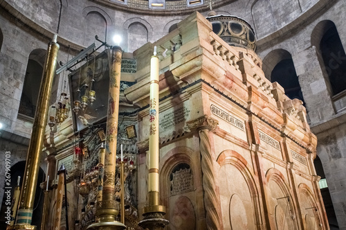Fotografía Interior of Church of the Holy Sepulchre in Jerusalem, Israel