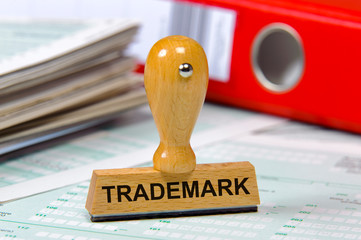 trademark printed on rubber stamp