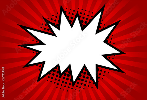 Retro rays comic Fotobehang