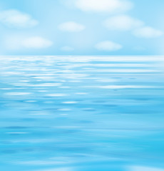 Wall Mural - Vector blue  seascape background.