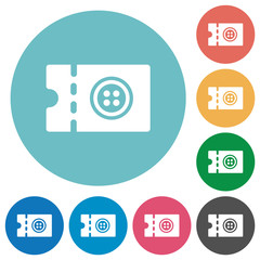 Poster - Tailor shop discount coupon flat round icons