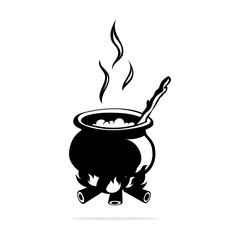 Witch pot icon.Vector concept illustration for design.