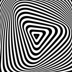 Wall Mural - triangle pattern. lines texture. illusion of rotation torsion movement.