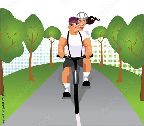 Happy People Riding Bikes At Road Trip Cartoon Style Background Paper Cut Style Illustration Buy This Stock Illustration And Explore Similar Illustrations At Adobe Stock Adobe Stock