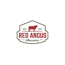 Vintage Red Angus Logo Design Inspirations