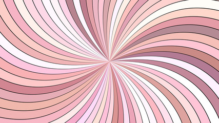 Poster - Pink abstract psychedelic spiral background - vector graphic from striped rays