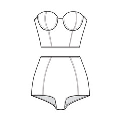 Sticker - Beachwear Fashion Flat Template