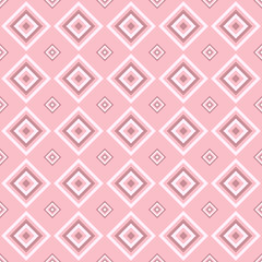 Poster - Seamless geometrical square pattern background design - pink vector graphic
