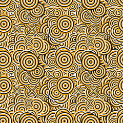 Poster - Seamless geometric concentric circle pattern background - vector design