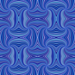 Poster - Blue seamless psychedelic geometrcial spiral stripe pattern background - vector curved ray burst graphic design