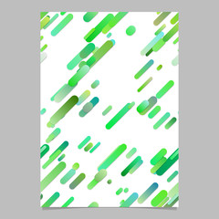 Poster - Green trendy abstract brochure background tempate - vector stationery graphics with gradient diagonal stripes