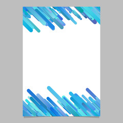 Poster - Modern poster border tempate - vector stationery background design with diagonal gradient rounded stripes