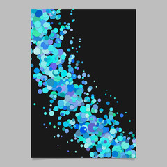 Poster - Blank abstract curved confetti page background template with sprinkled dots - vector graphic