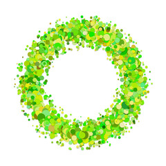 Poster - Blank abstract confetti circle background template with sprinkled dots - vector graphic
