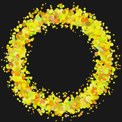 Poster - Abstract blank dispersed confetti circle background template - vector illustration