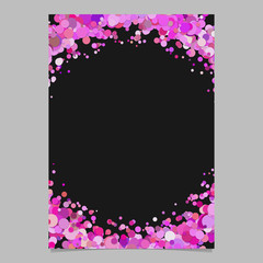 Poster - Blank abstract confetti circle brochure background template from scattered dots - vector document frame graphic design