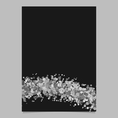 Poster - Abstract blank wavy confetti poster background with sprinkled dots - vector illustration