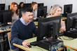 © JackF - Focused mature man during computer classes