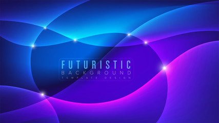 Poster - An abstract background template in futuristic style.  It is suitable for being as a template, landing page in science, business or technology related theme.