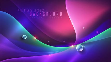 Poster - An abstract background template in futuristic style.  It is suitable for being as a template, landing page in science, business or technology related theme.