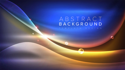 Poster - An abstract background template in futuristic style.  It is suitable for being as a template, landing page in science, business or technology related theme.