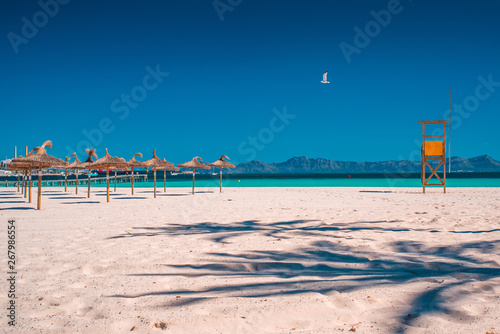 Majorca Platja De Muro Beach In Alcudia Bay In Mallorca Balearic