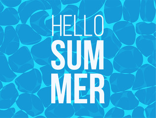 Wall Mural - Hello Summer banner design for banner, flyer, invitation, poster, web site or greeting card